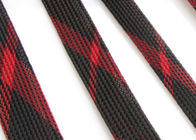 Полиэстер красных/черноты смеси расширяемый заплетенный Слевинг для обруча съемной кабельной проводки